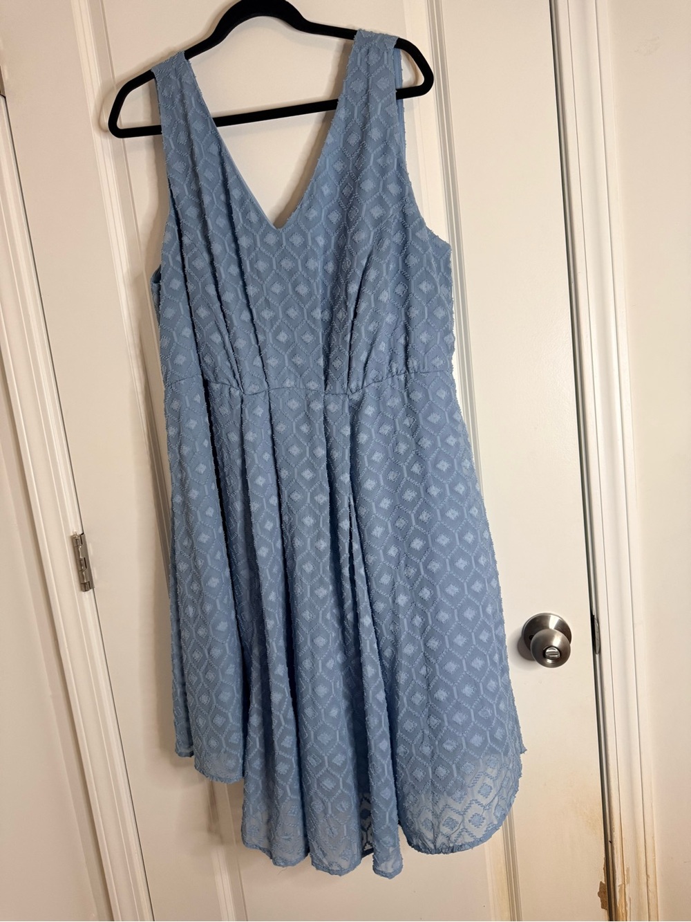 torrid Light Blue Lace V-Neck A-Line Dress
